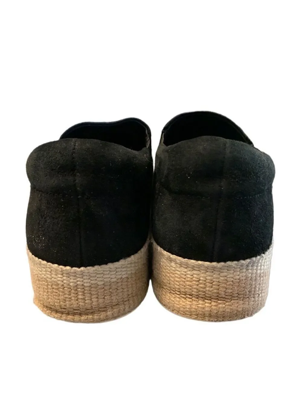 Vince Wilden Platform Espadrille Black Suede Sz 7